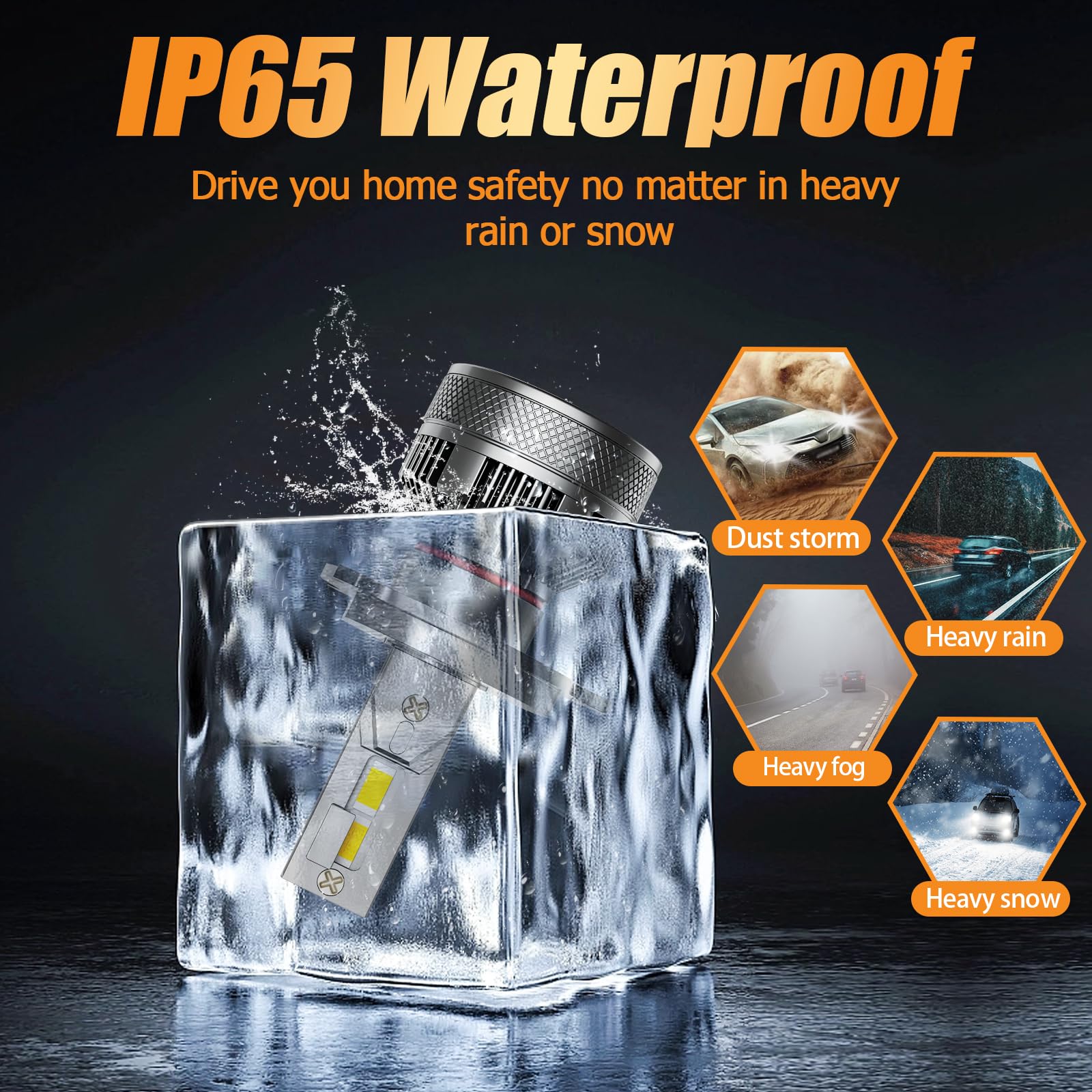 Aluminum shell provides durability and efficient heat dissipation.