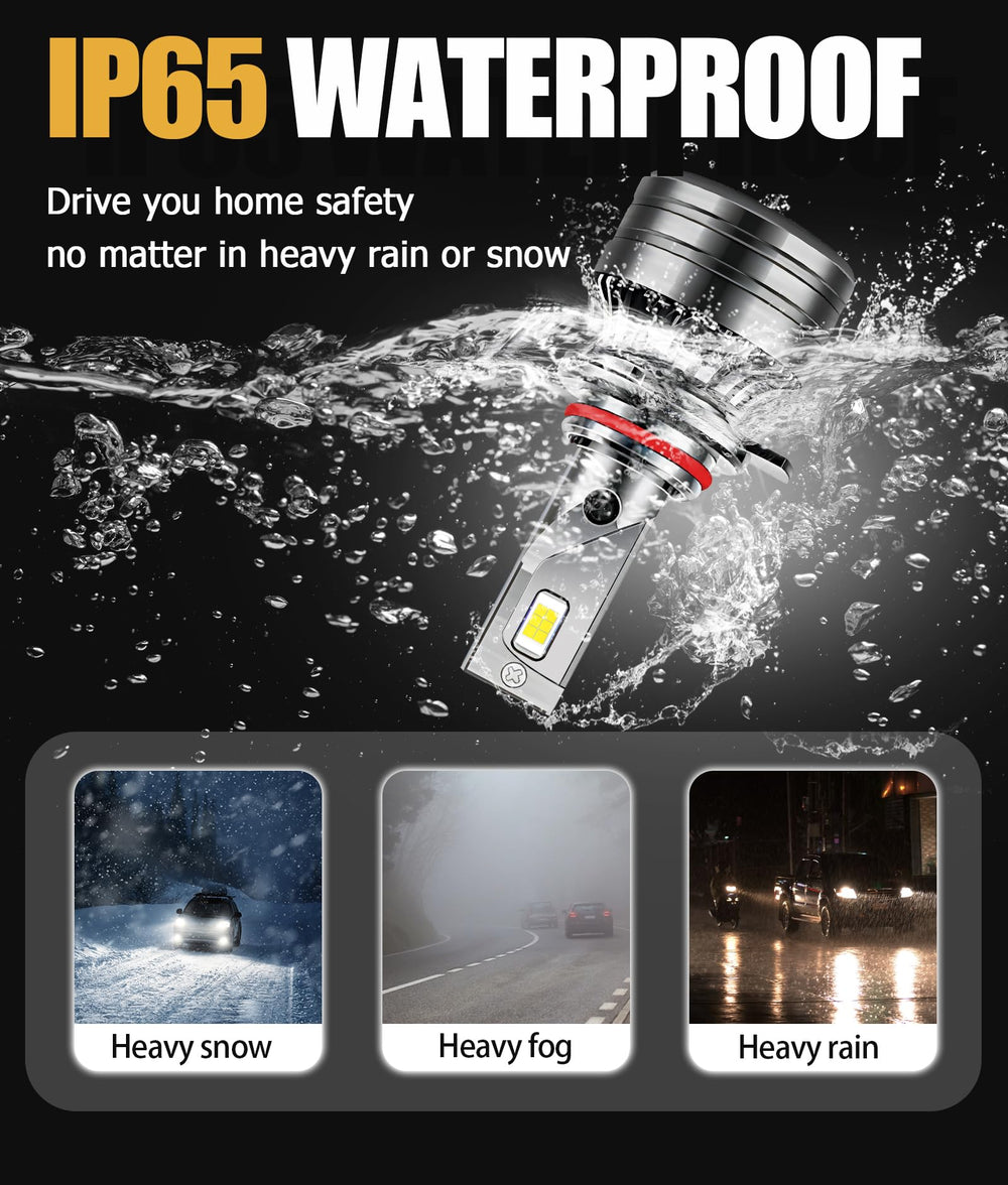 HUOKEDS aluminum-shell bulbs with IP65 rating resist moisture and dust