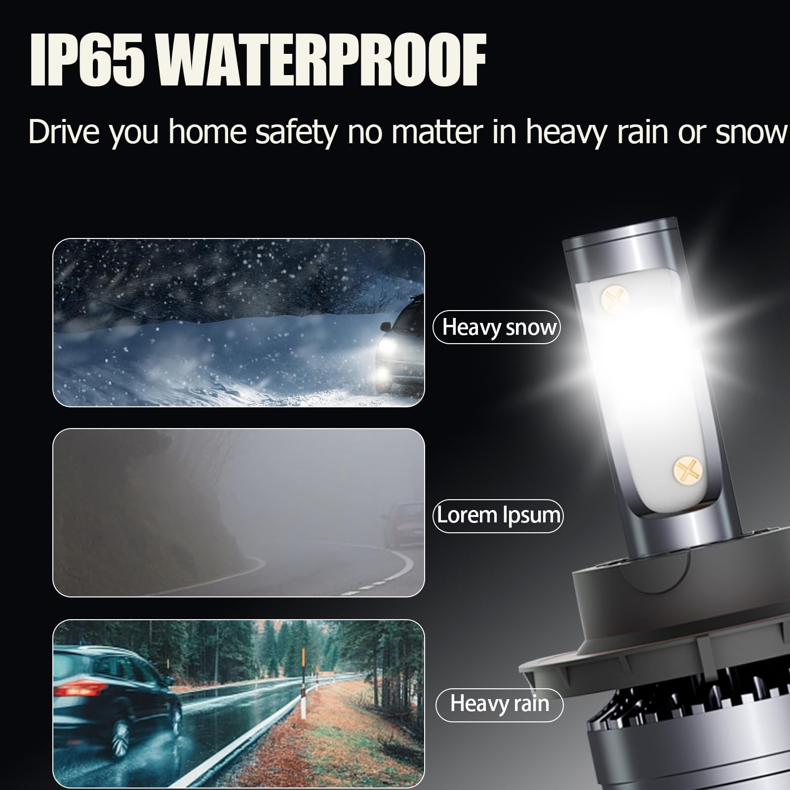 HUOKEDS Ford F-150 LED bulbs kit packaging includes four bulbs