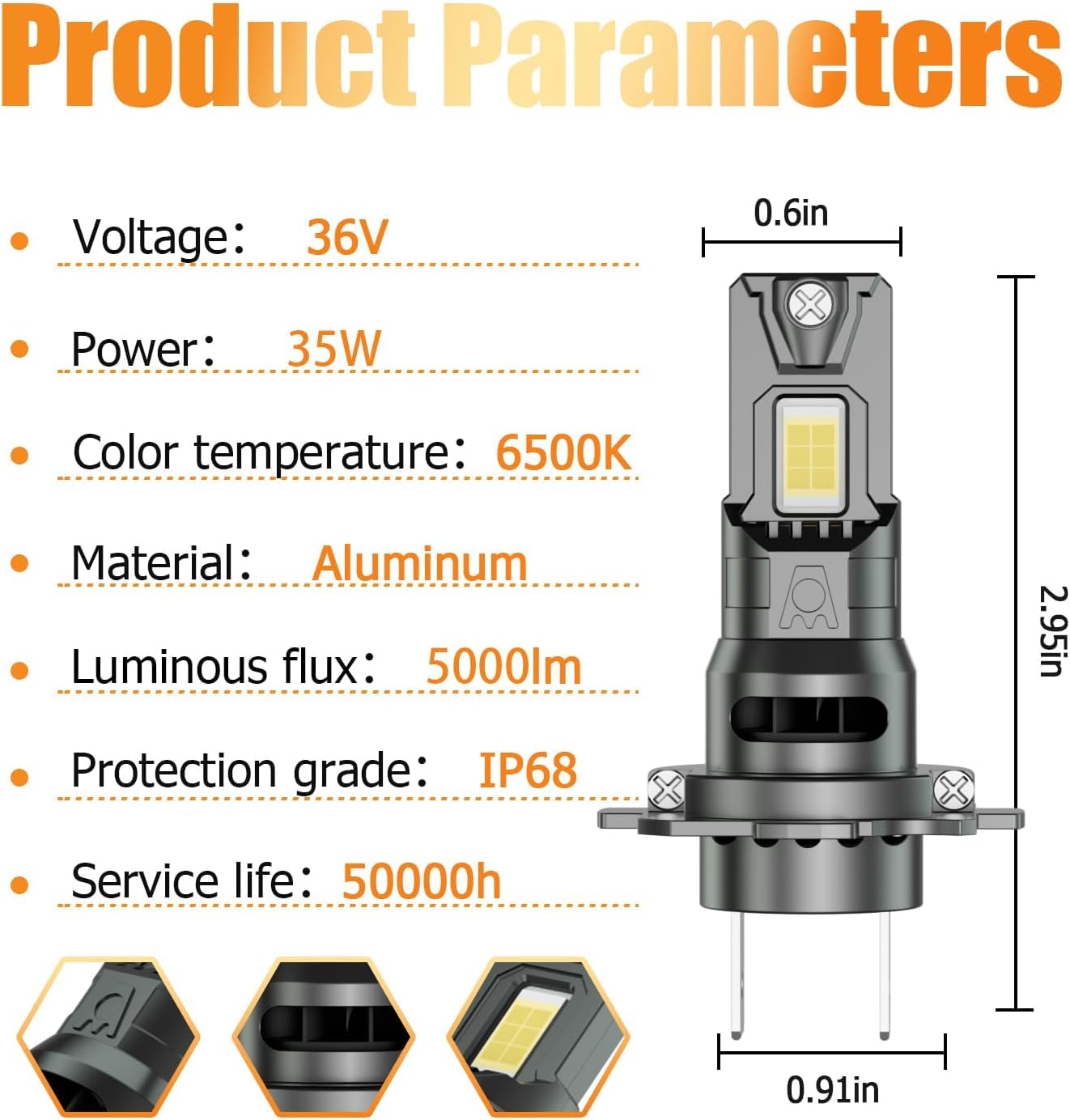 HUOKEDS ProMaster plug-and-play installation demonstrates quick bulb swap