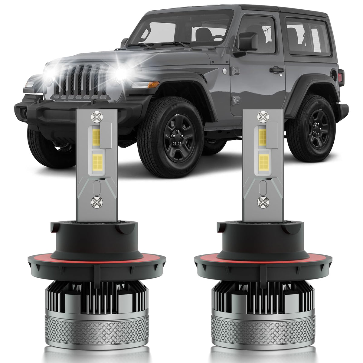 HUOKEDS Wrangler JL hi/lo dual beam bulbs upgrade for Jeep Wrangler JL visibility