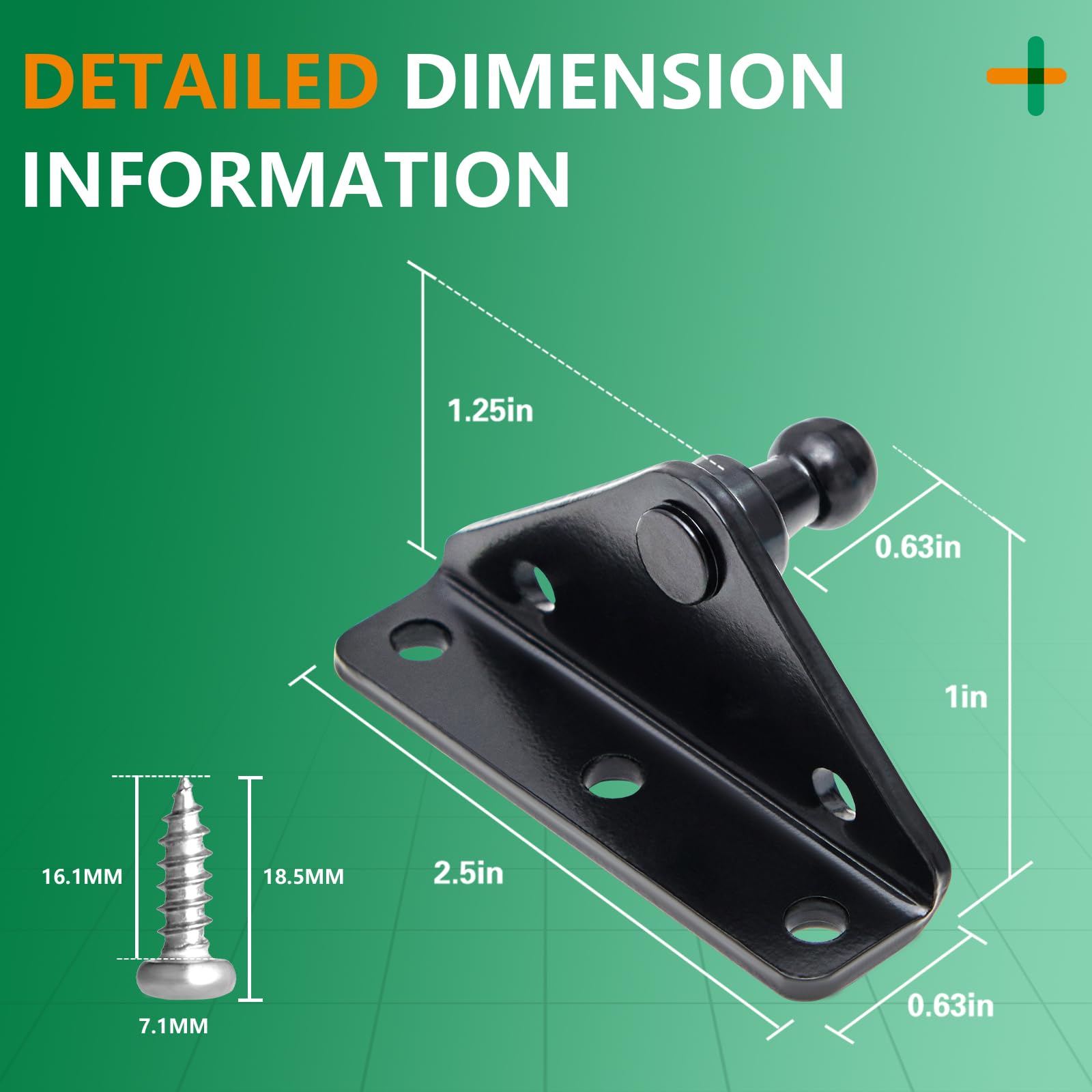 HUOPO four-pack brackets with screws show complete installation kit