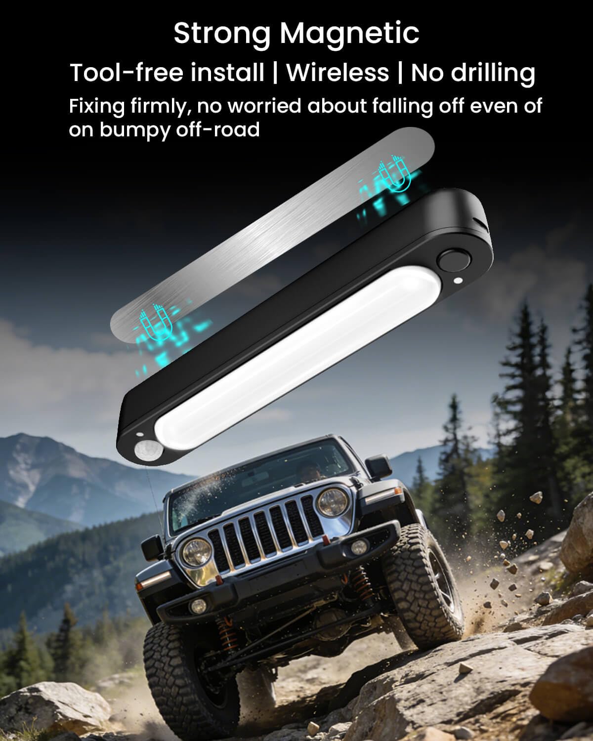HUOYANGUANG rechargeable dome light with USB-C for RV interiors.