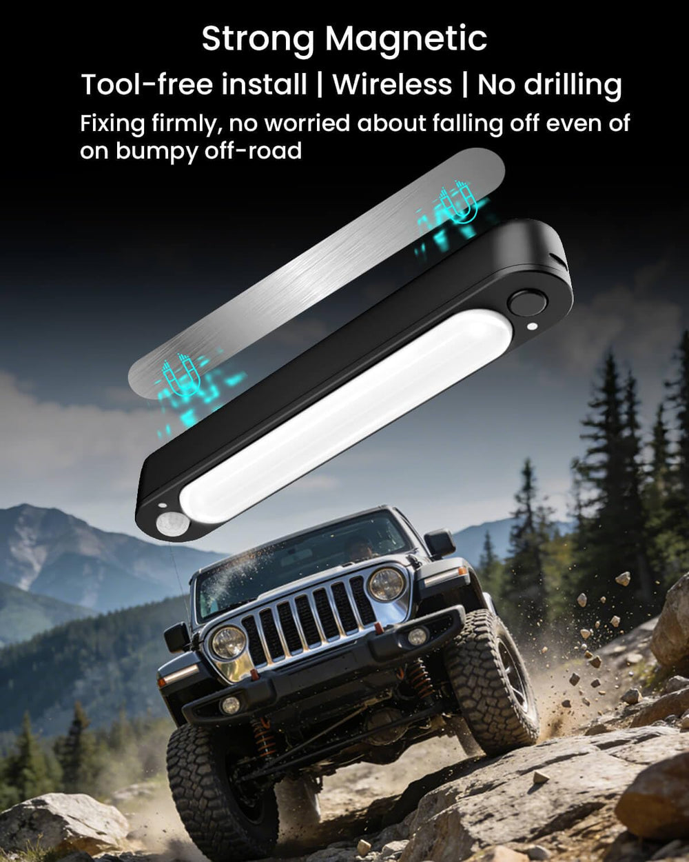 HUOYANGUANG rechargeable dome light with USB-C for RV interiors.