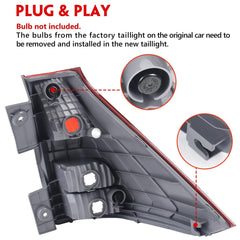 Huray CR-V tail light assembly image highlighting plug-and-play compatibility for easy replacement
