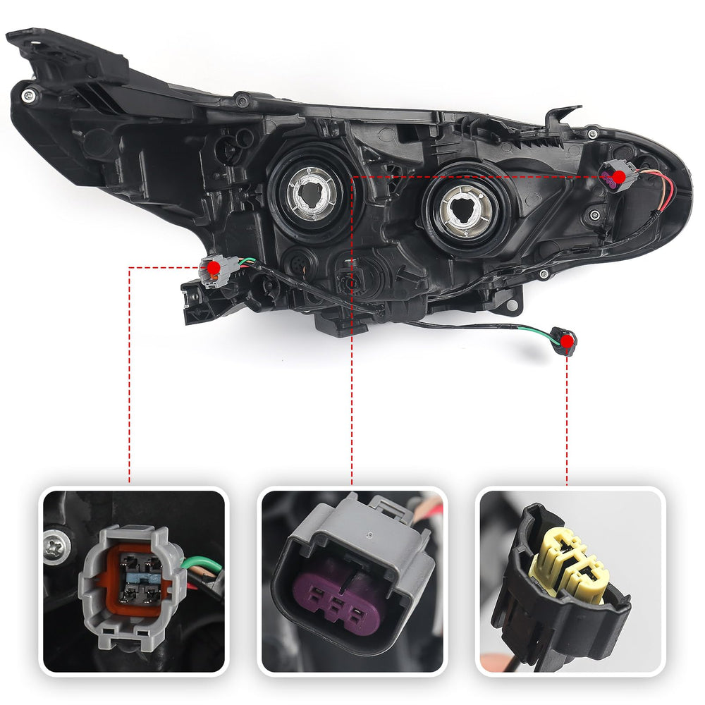 Huray halogen headlight assembly for Sentra enhances clear lens and housing durability.