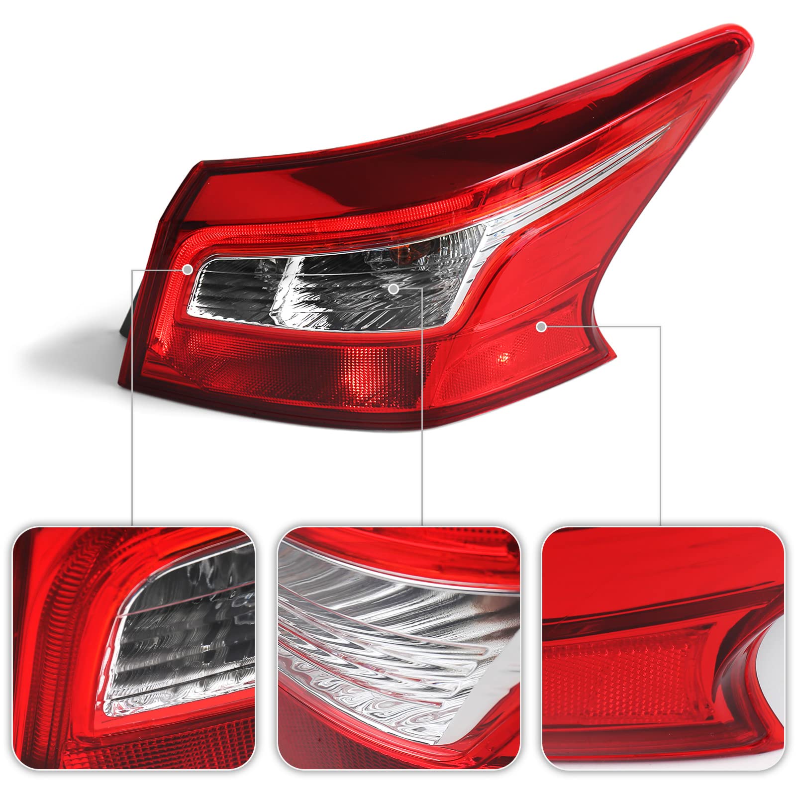 Huray OE replacement tail light for Nissan Sentra 2016-2019