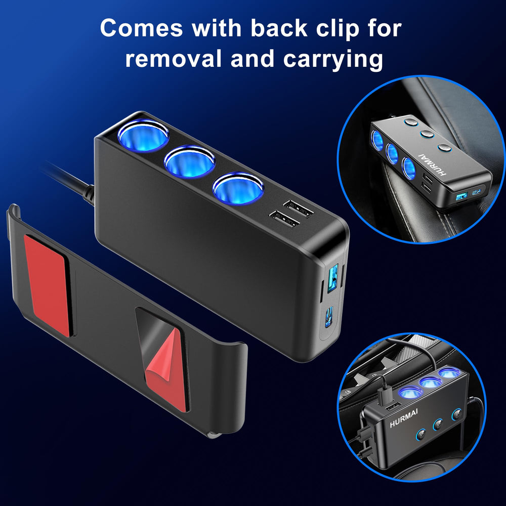 HURMAI independent-switch car charger reduces wear with separate controls