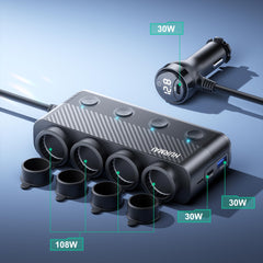 HURMAI device showing independent switches and LED voltage display for battery awareness