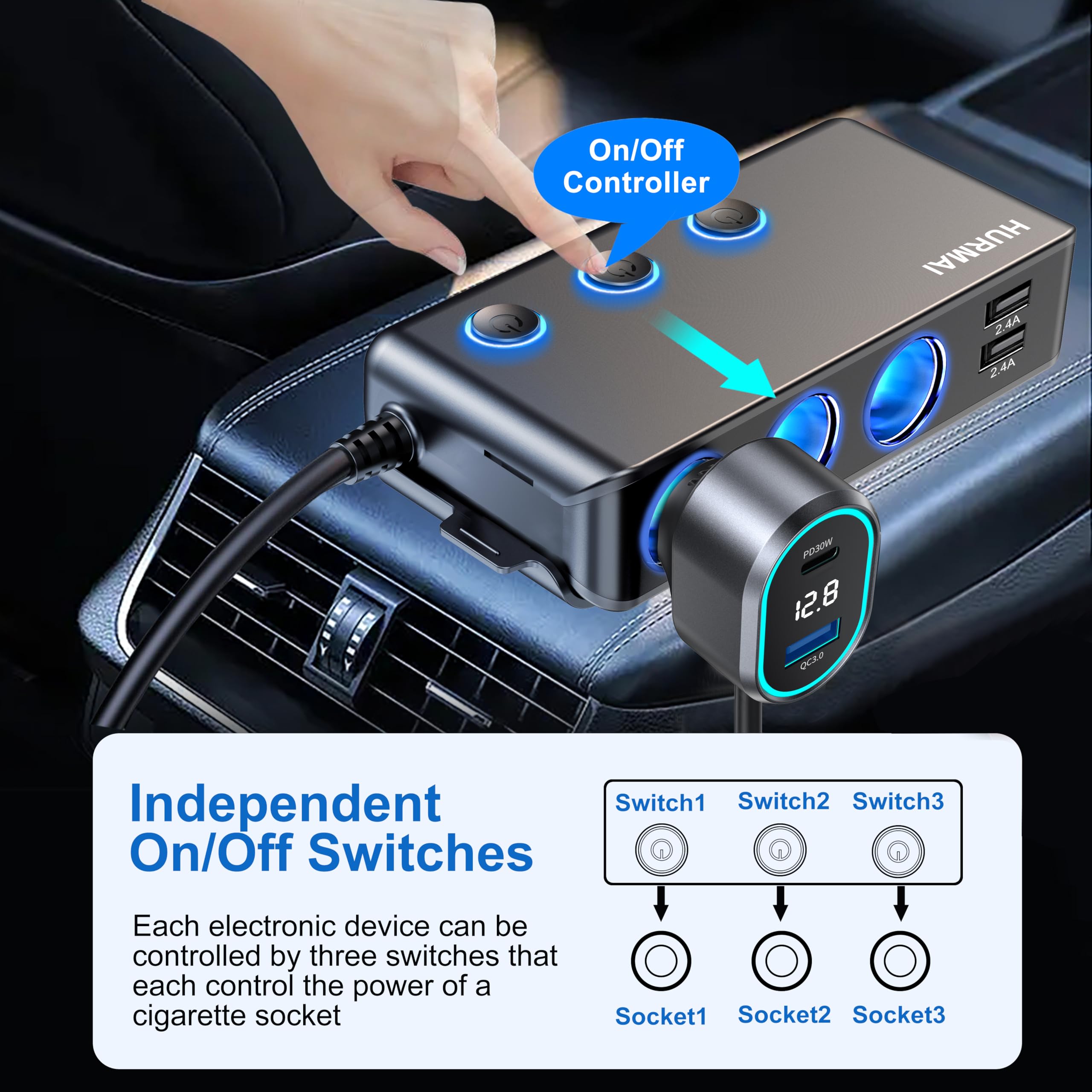 HURMAI USB-C PD30W fast charging supports quick recharging