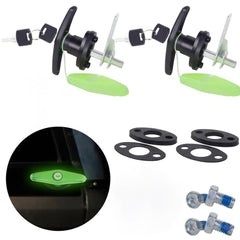 Hurrikom Leer camper shell lock replacement shows easy upgrade.