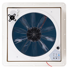Hurrventer rv roof fan installation shows quick, tool-free mounting.
