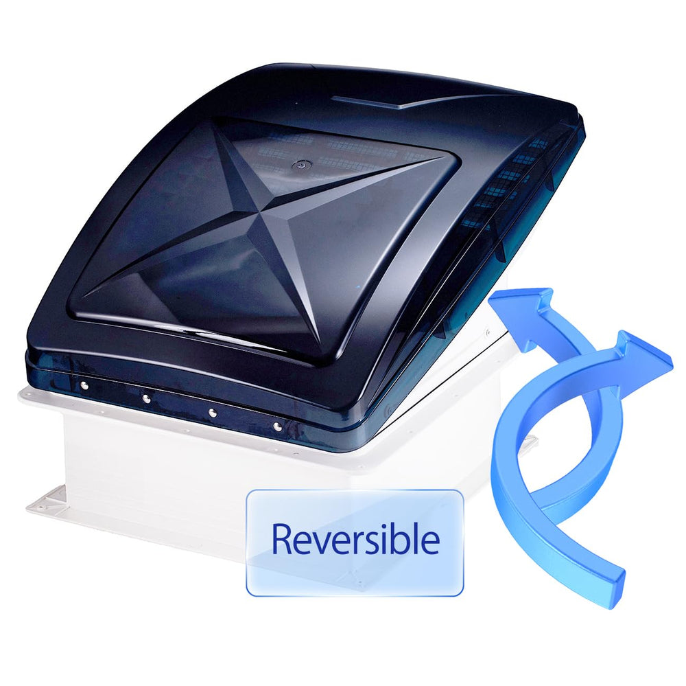 Hurrventer UV-resistant cover shielding the vent from sun and weather.