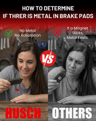 HUSCH D1084 front ceramic brake pads on Durango offer low-noise performance.