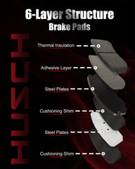 Compatibility chart shot for HUSCH D1212 rear ceramic brake pads and models