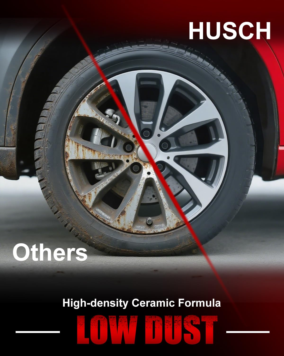 Noiseless braking with HUSCH D1498 ceramic pads for smoother rides.