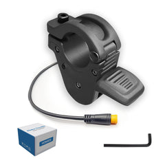 HUSETOO 300X thumb throttle on open-design mount for easy on-bar setup and smooth acceleration
