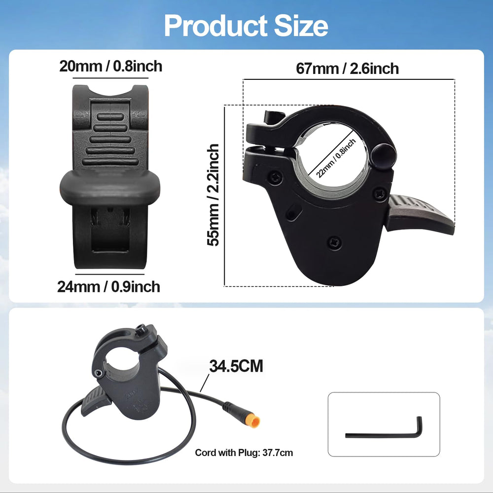 HUSETOO throttle mount usable on left or right handlebar sides