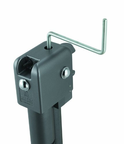Husky HB4500 Brute power jack features built-in connector storage bracket.