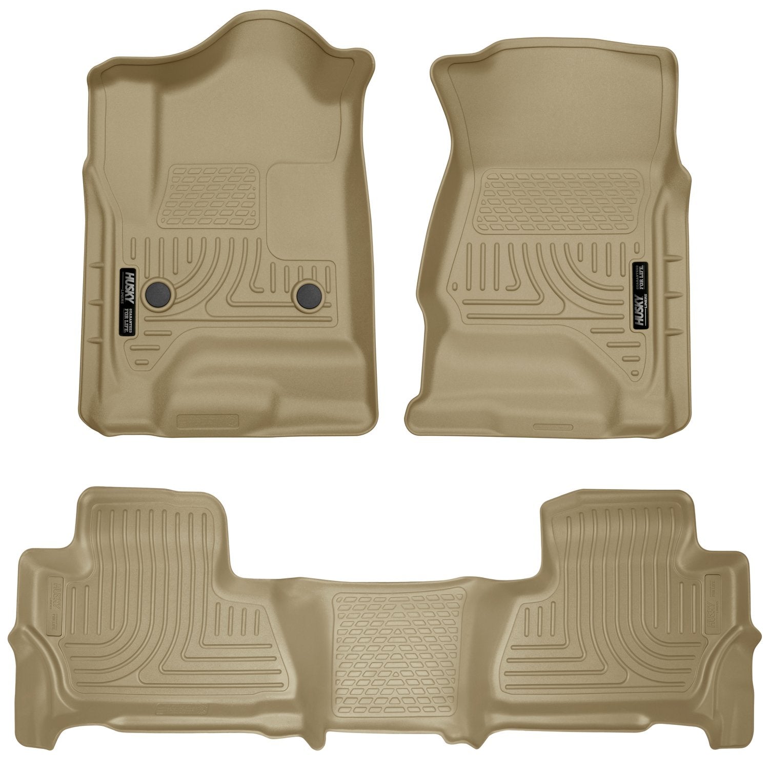 Husky Liners WeatherBeater driver front mat shows precise laser-fit for Tahoe.