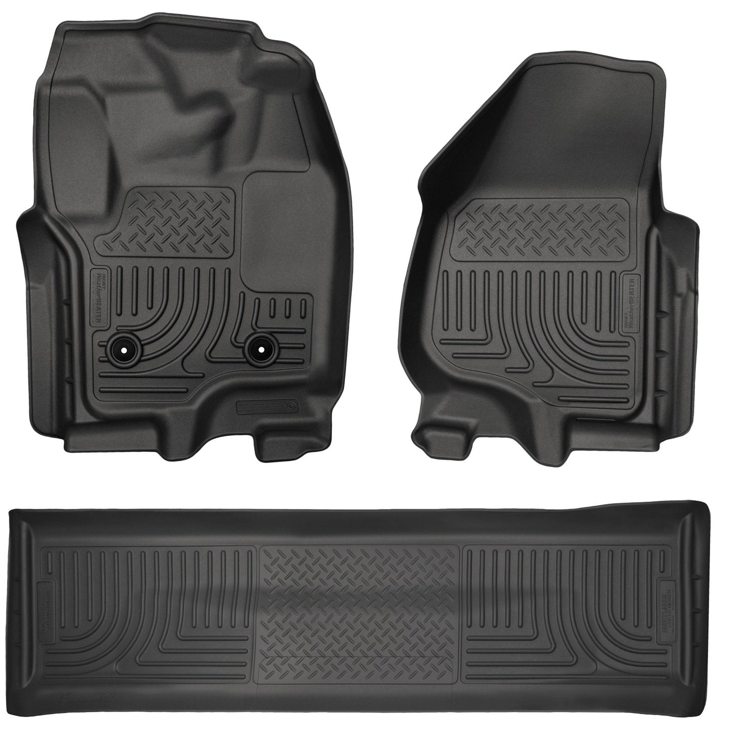 Husky WeatherBeater front left mat with precise fit and carpet protection