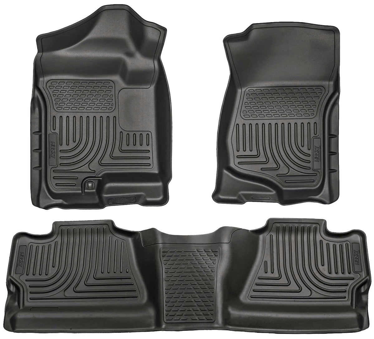 WeatherBeater front mats by Husky Liners protect Silverado cab with laser-tight fit