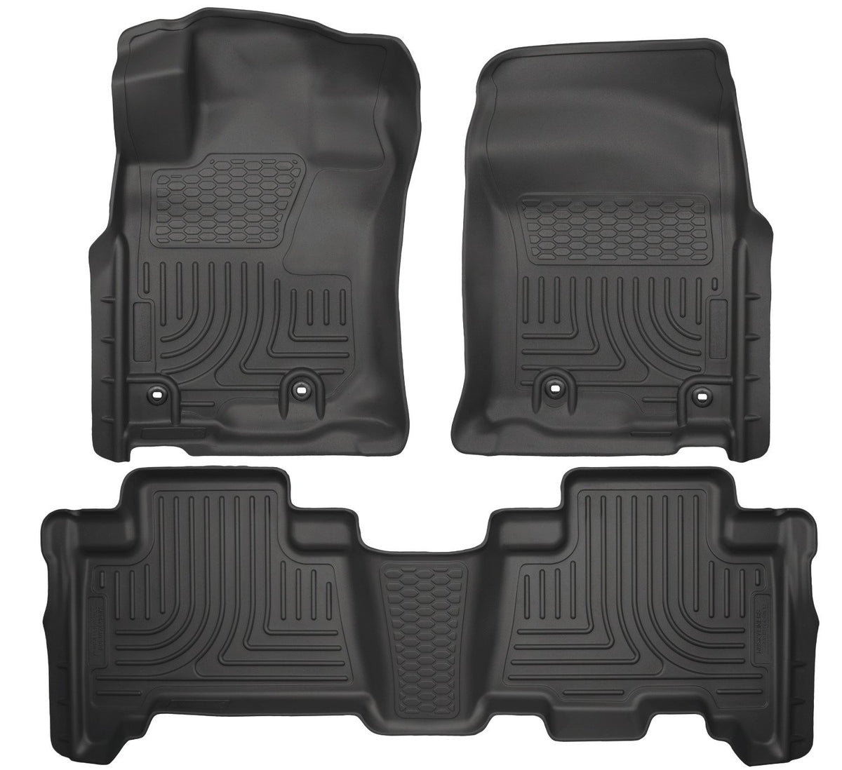 Husky Liners WeatherBeater front mats with precise fit protecting cabin floors.