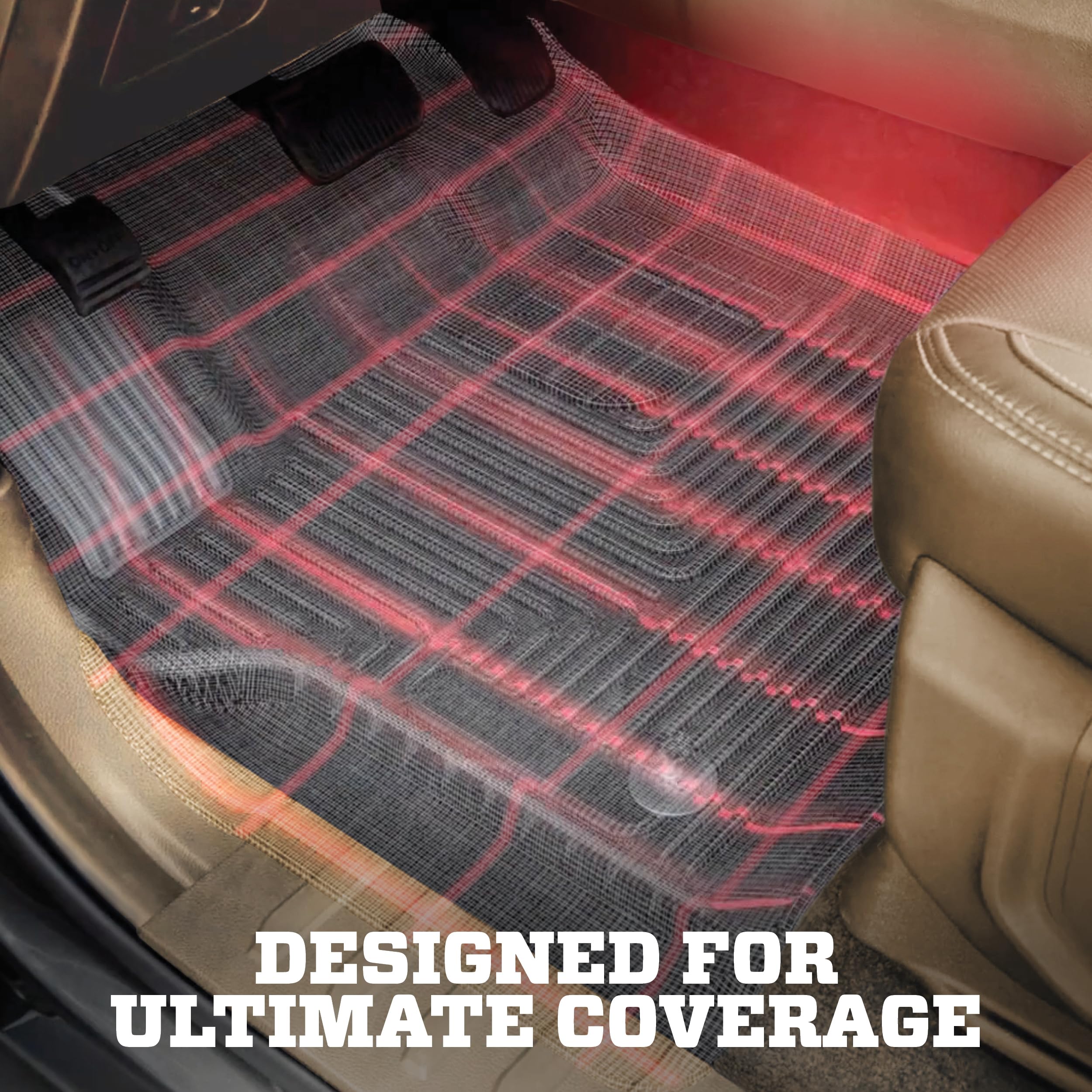 StayPut Nibs grip the carpet for a stable surface