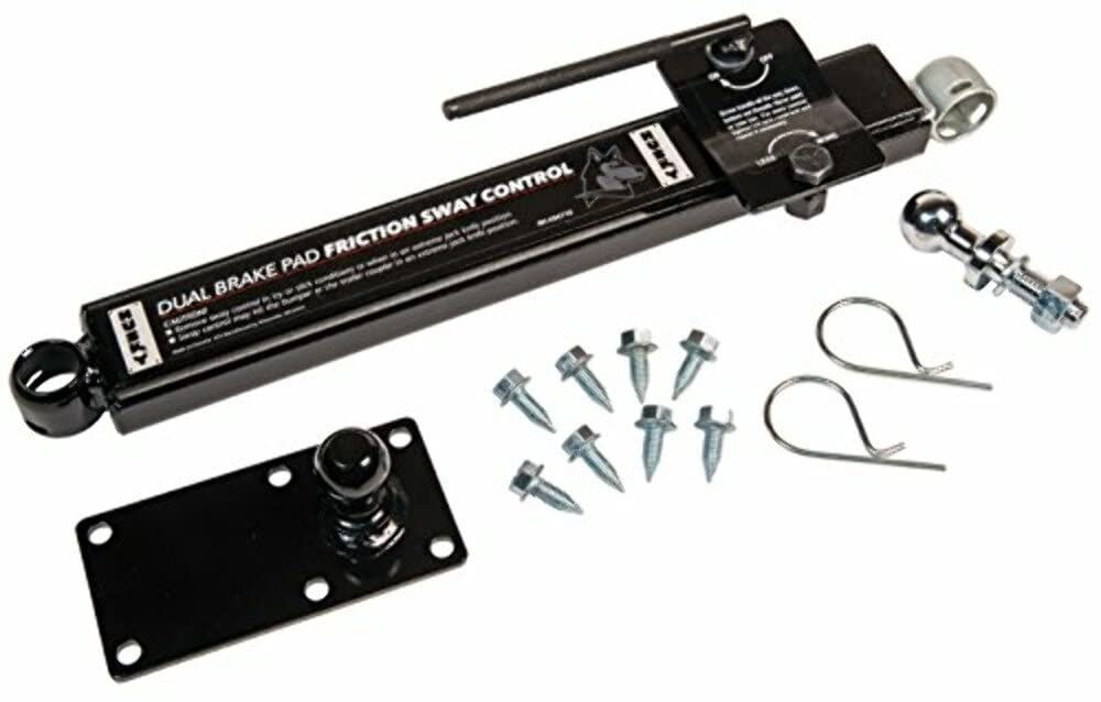Husky Towing 34715 sway control kit components laid out for assembly