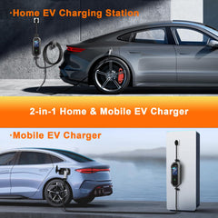 HUSTIAN Level 2 EV Charger TFT display with real-time data.