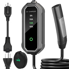 HUSTIAN Tesla Level 1/2 EV charger front view for flexible home charging.