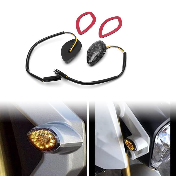 HUSUKU Honda Grom front flush-mount signal with smoke lens for brighter visibility
