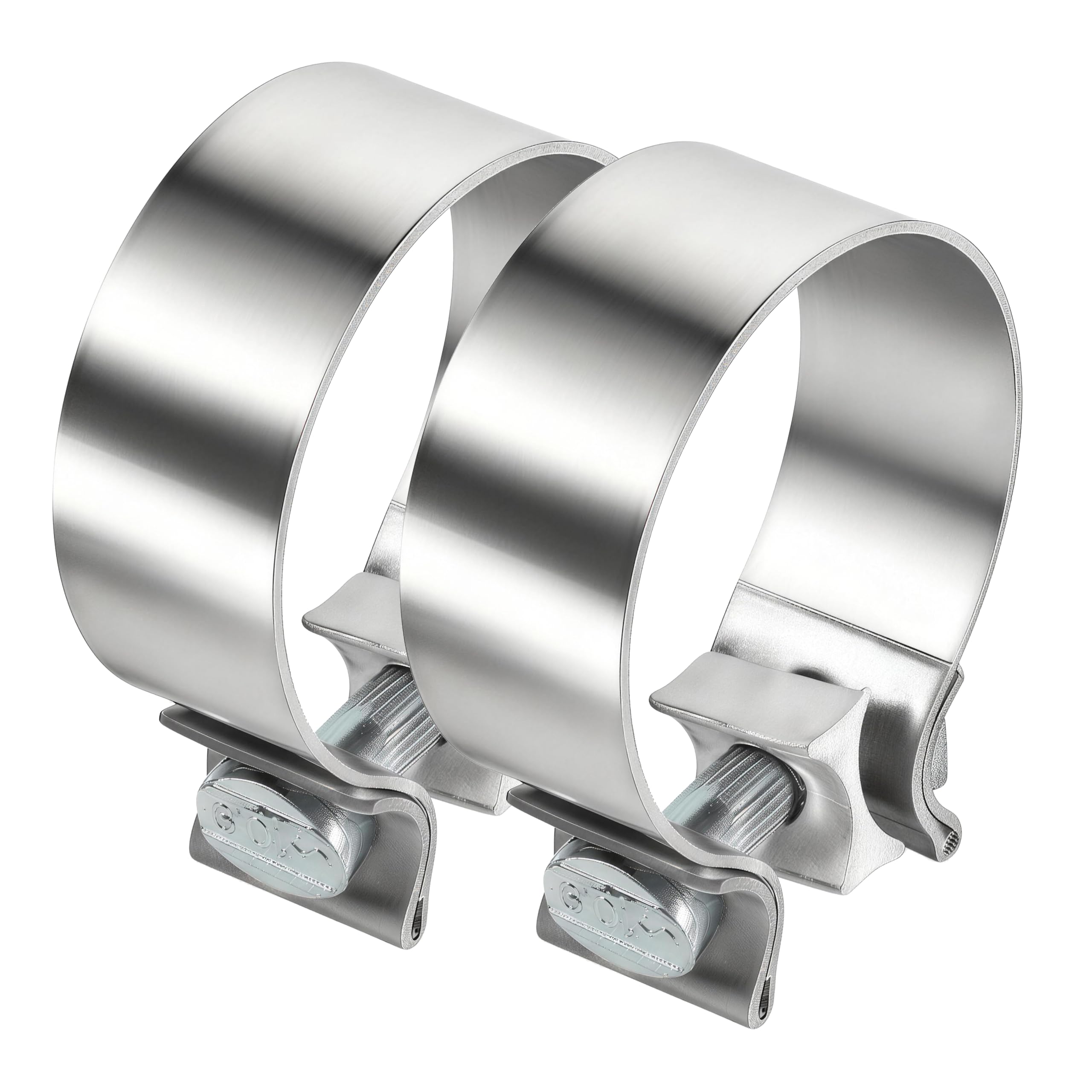 HUTUDAN 3-Inch narrow band exhaust clamp front view showing durable stainless steel construction.