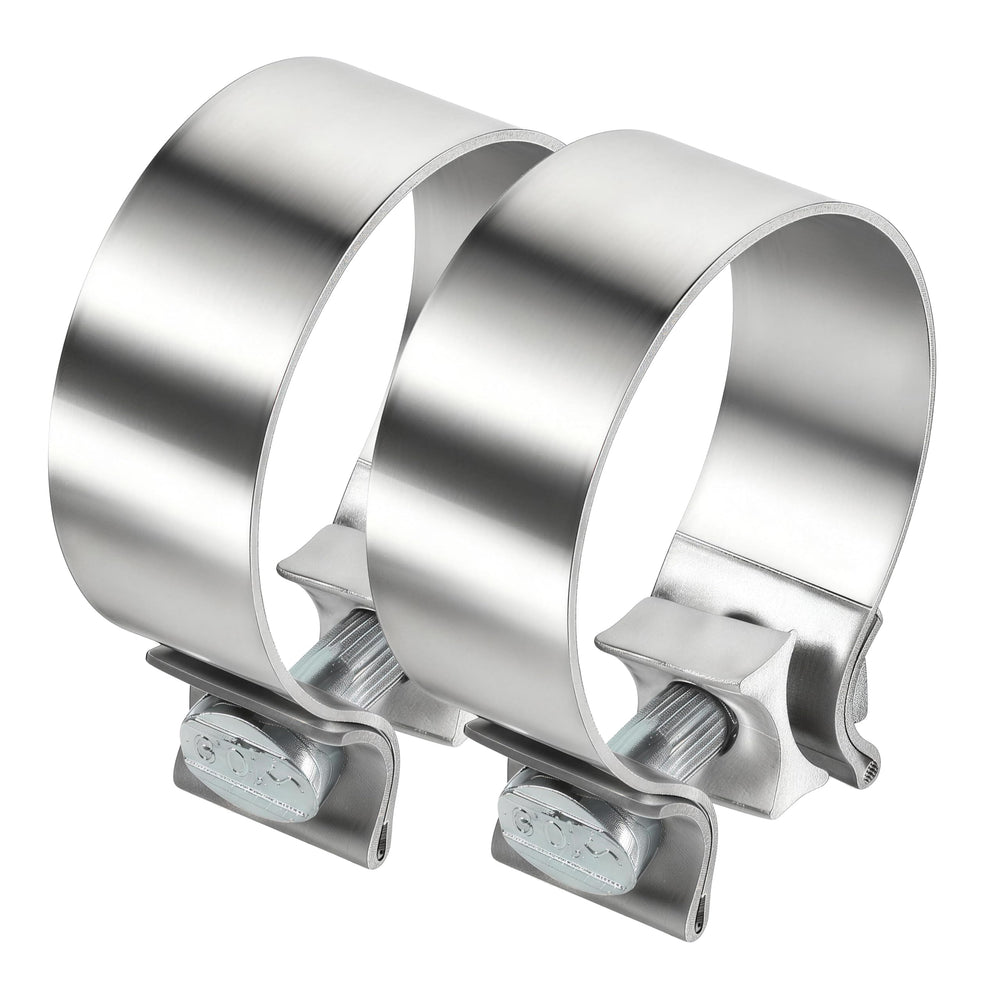 HUTUDAN 3-Inch narrow band exhaust clamp front view showing durable stainless steel construction.