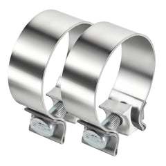 HUTUDAN 3-Inch narrow band exhaust clamp front view showing durable stainless steel construction.