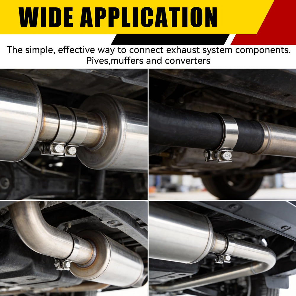 HUTUDAN 3-Inch exhaust clamp in retail packaging indicates value two-pack.