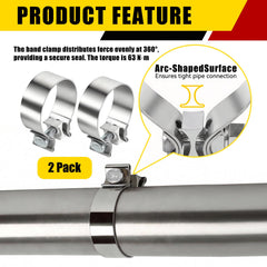 HUTUDAN clamp on pipe demonstrates easy slip-on fit for quick installation.