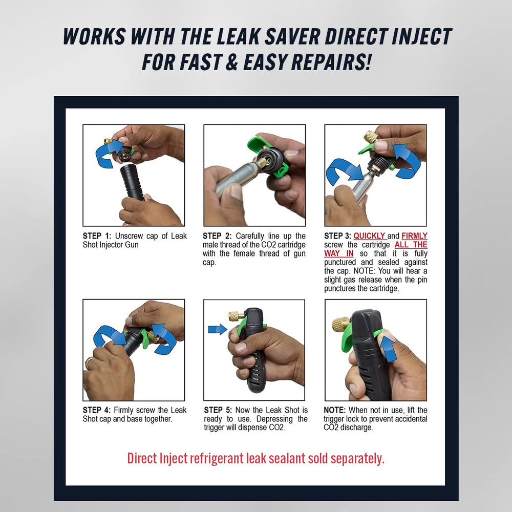 Leak Saver professional-grade co2 for residential and commercial HVAC work