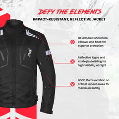 HWK Scorpion jacket with removable CE armor for urban and off-road use.