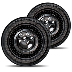 HWSTAR 7-inch headlights front view highlight compact, modern styling for easy mounting