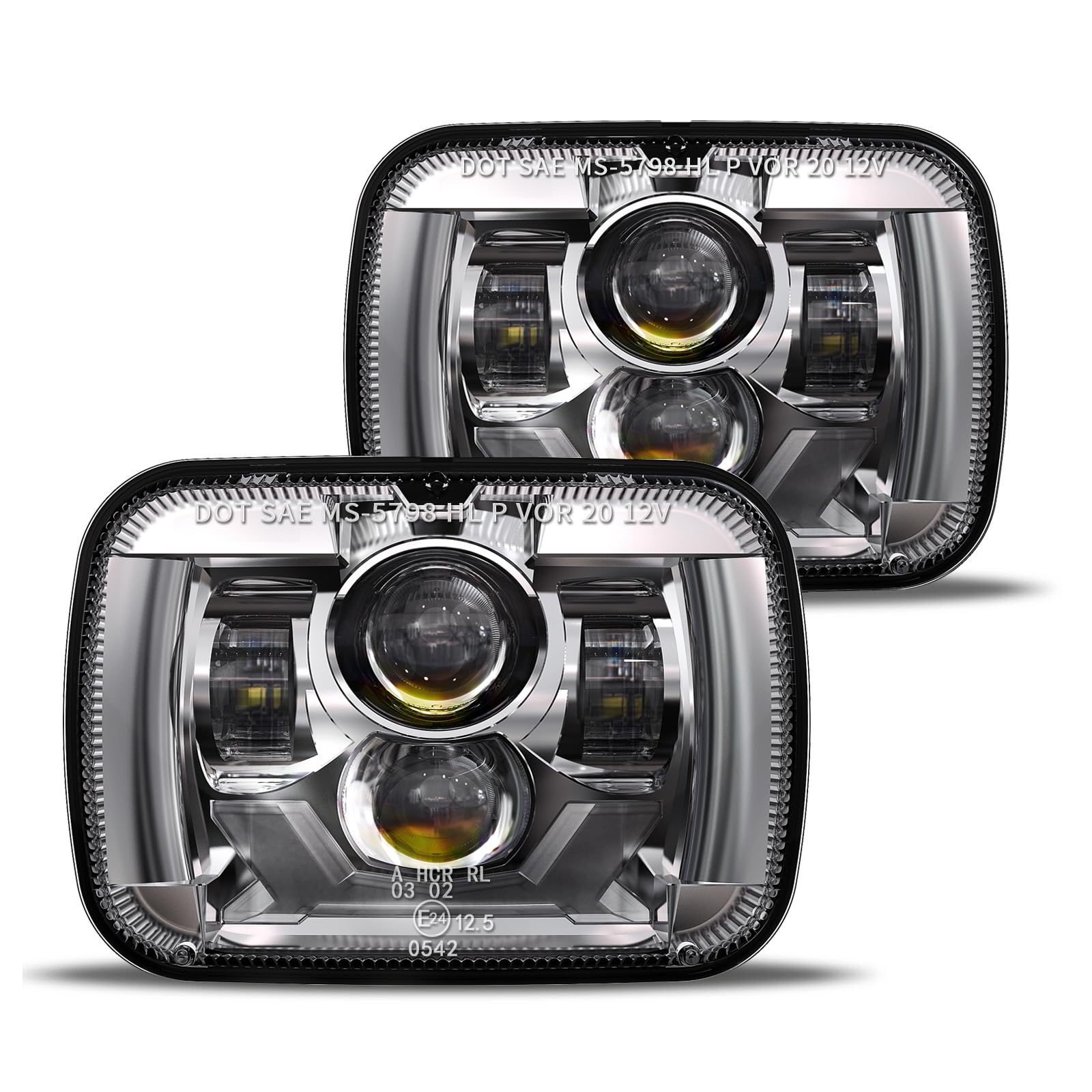 HWSTAR H6054 180W headlights front view for enhanced road visibility