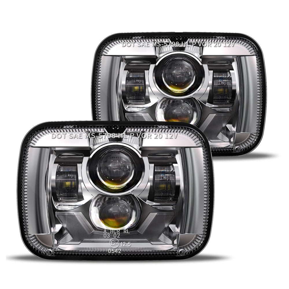 HWSTAR H6054 180W headlights front view for enhanced road visibility