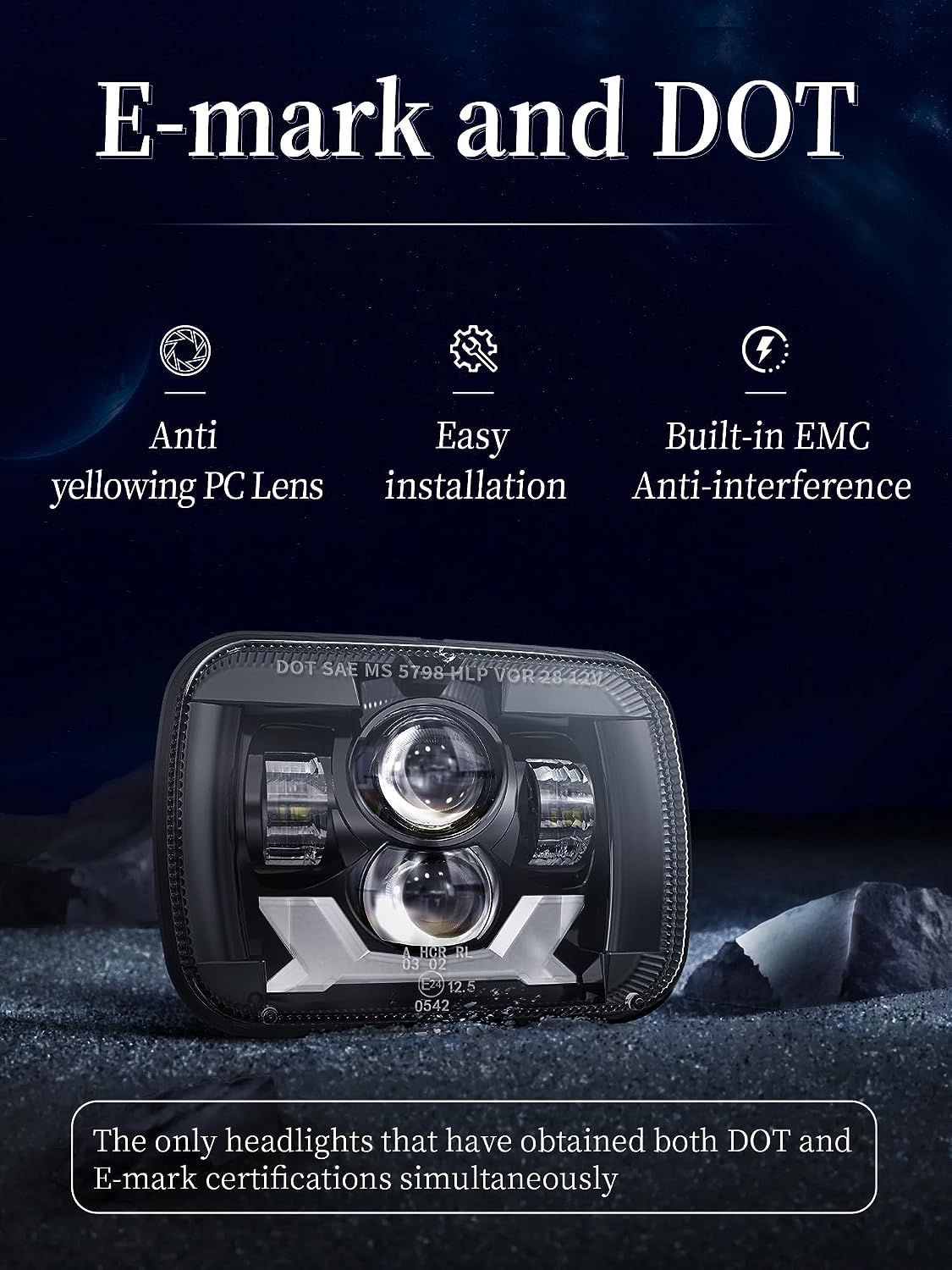 HWSTAR H6054 5x7 7x6 square fit for Jeep and more