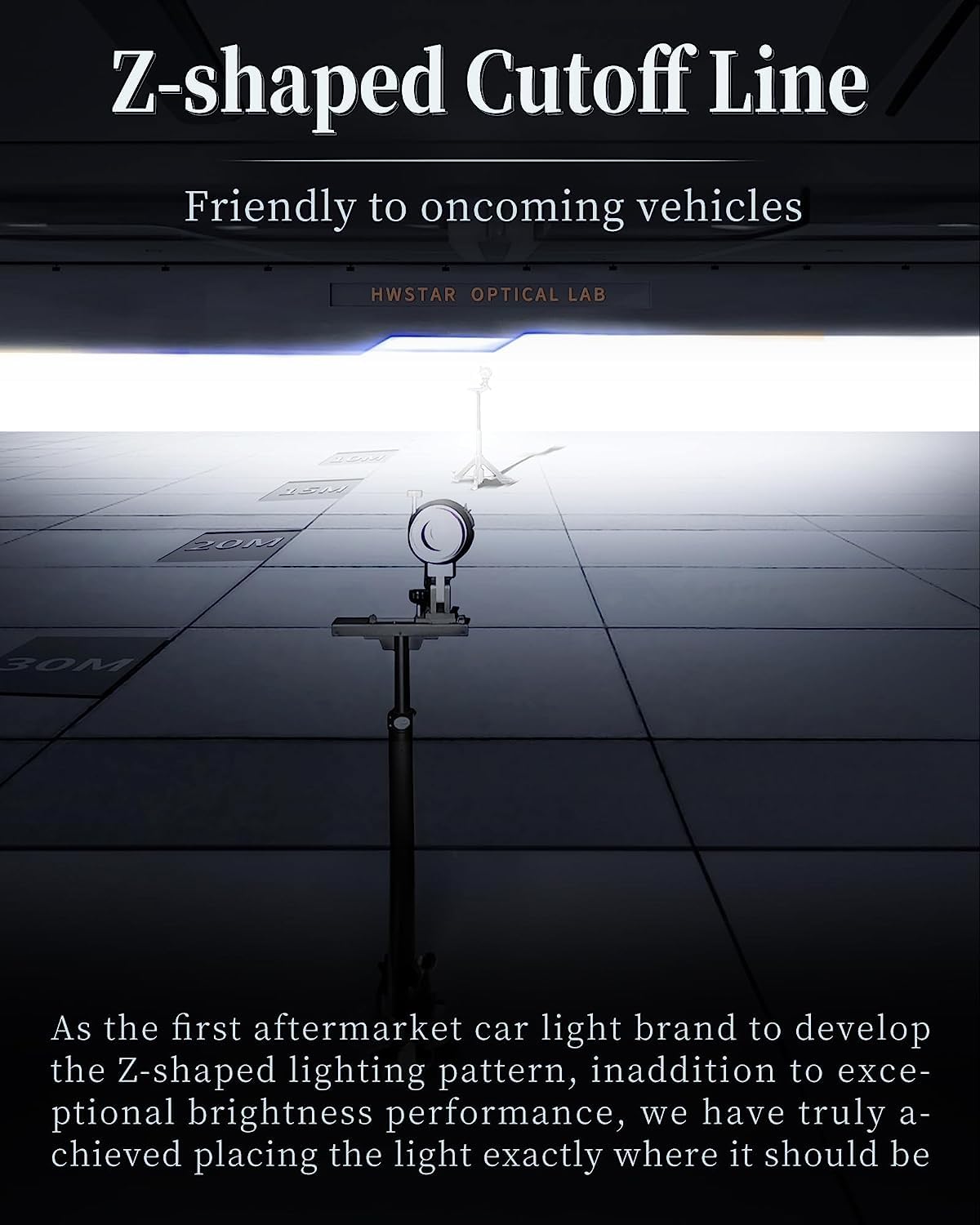 HWSTAR H6054 LED headlights precise-cutoff line reduces glare for oncoming traffic.