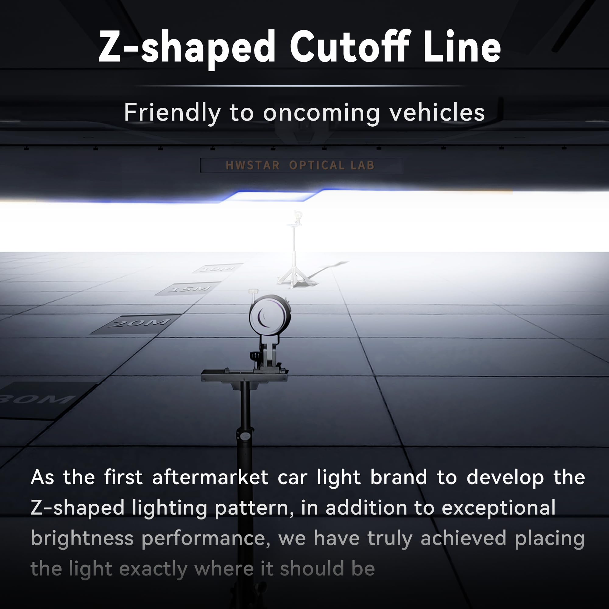 HWSTAR Z-shaped cutoff detail enables precise beam and reduced glare