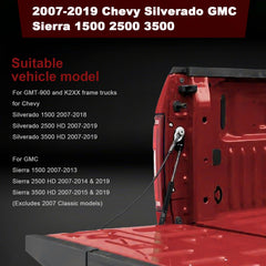 HXSKJMX smooth close action reduces sudden drops when lowering the tailgate
