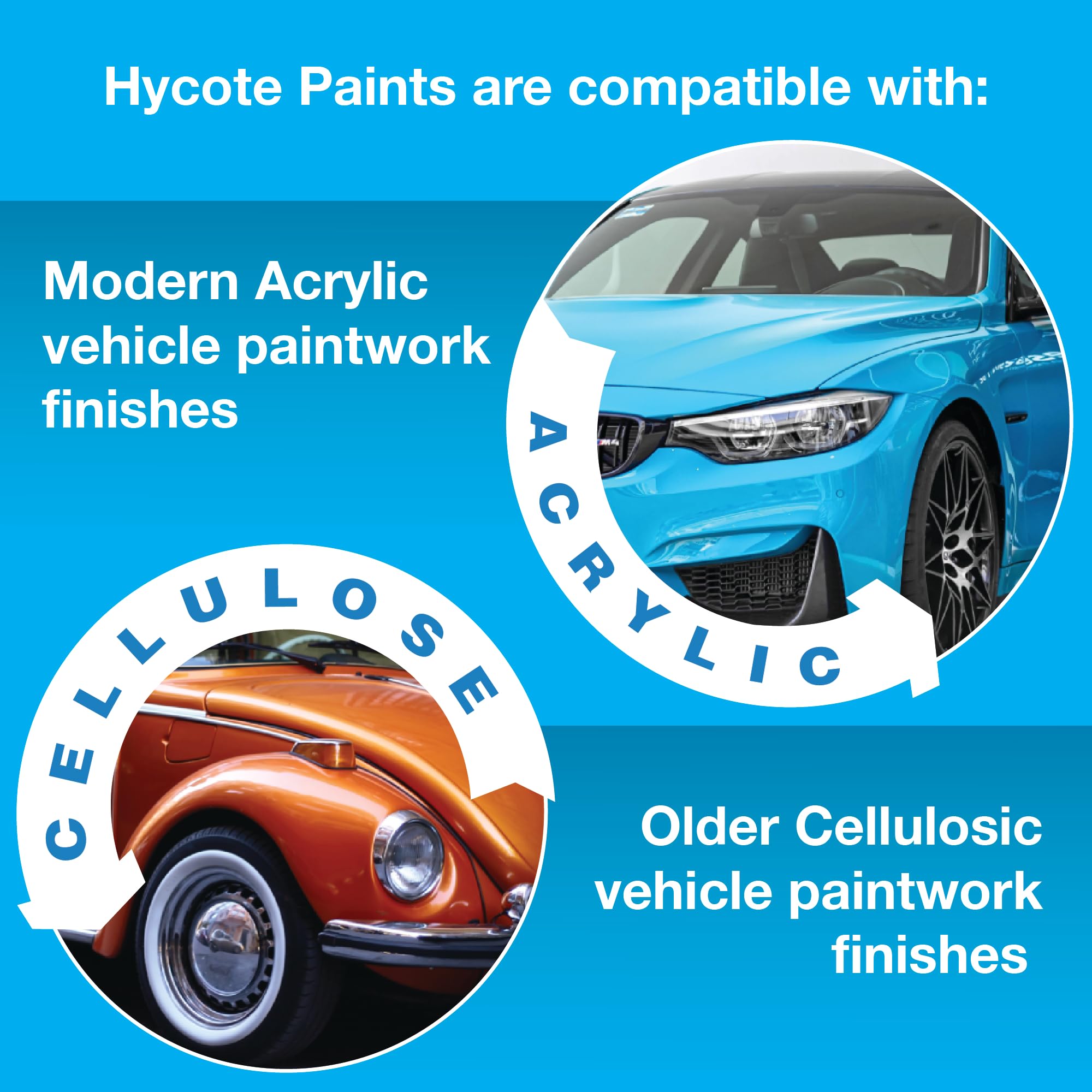 Hycote matt black aerosol on rigid plastics for durable coverage.