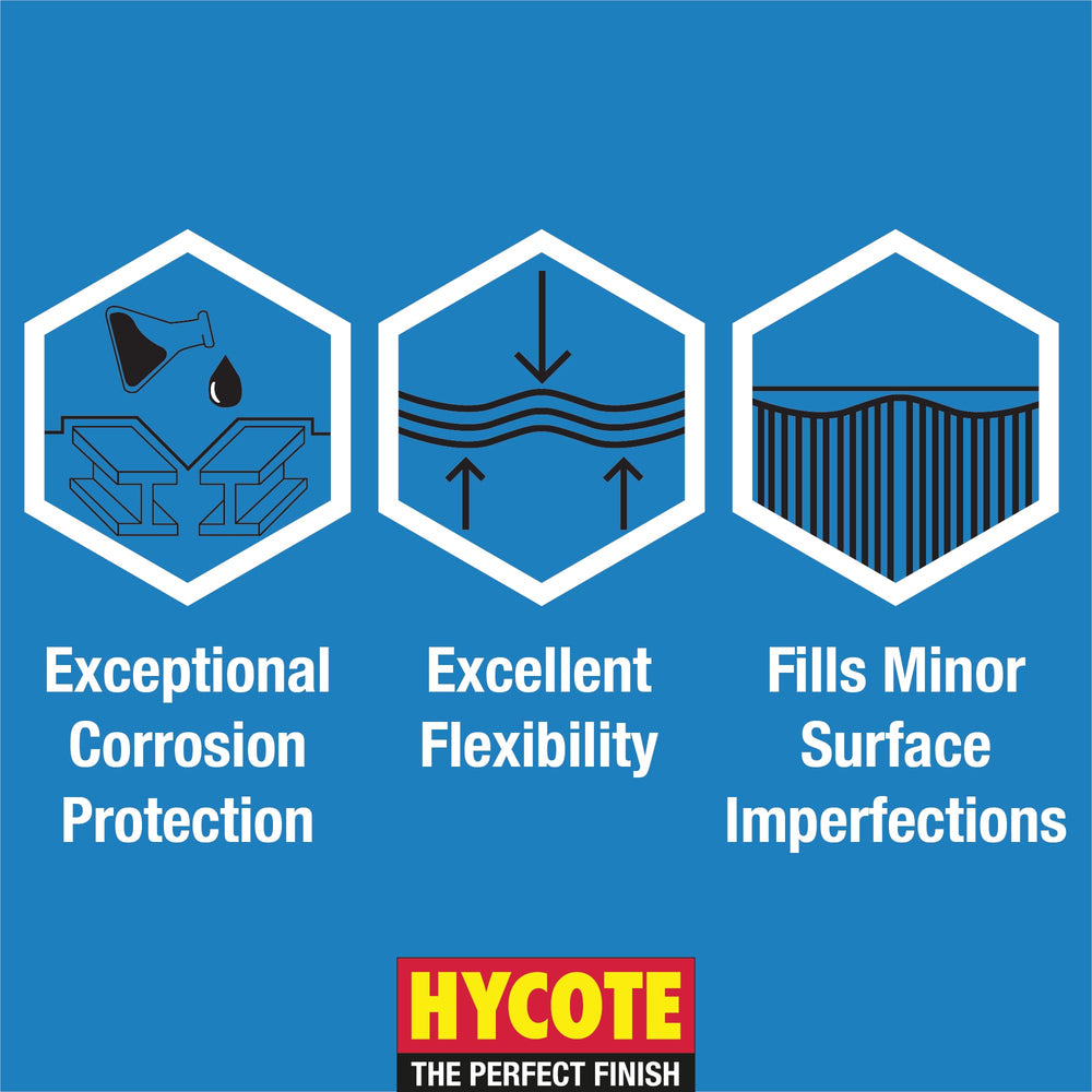 Hycote primer-compatible matt black aerosol for primed surfaces.
