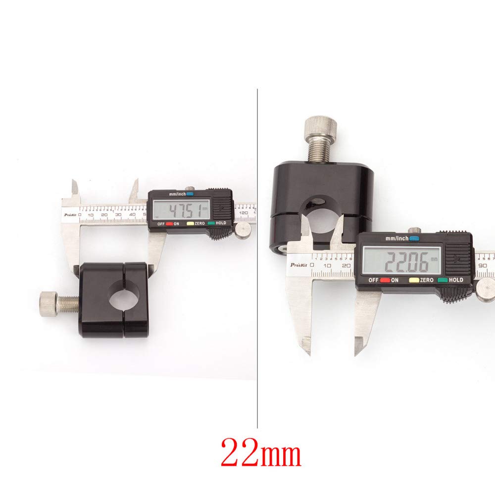 HYEPIVOT fat bar riser shows bolt and hole dimensions for precise mounting.