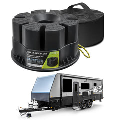 Hyfico trailer jack block with stable stacking for reliable RV leveling